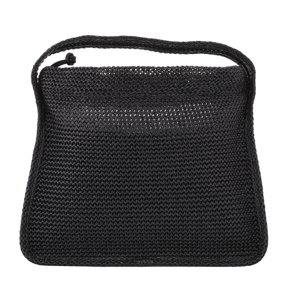 Alexander Wang Large Ryan Raffia Effect Shoulder Bag - Black - Picture 3 of 9